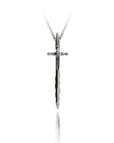 Filipino Katipunan sword dagger pendant Silver necklace, symbolizing heritage and courage