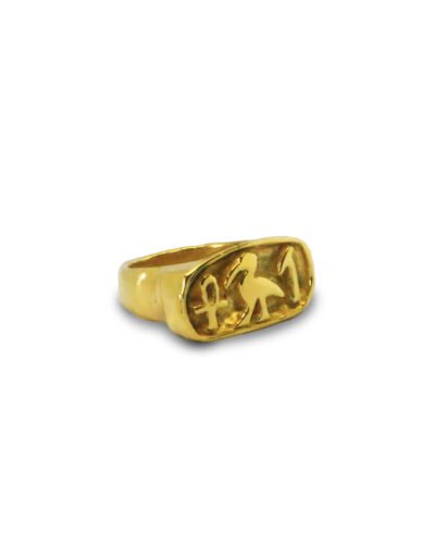 gold Egyptian style Thoth ring