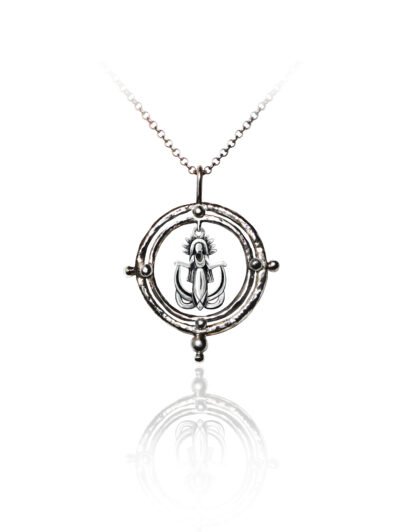 Virgo zodiac sign silver necklace pendant