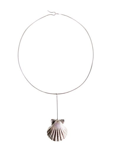 Seashell pendant silver choker, mermaid jewelry, inspired by sea treasures